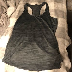 Athleta grey shadow stripe chi tank top
